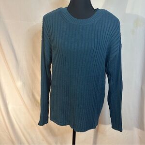 Jessica Simpson Teal Ribbed Knit Sweater – Size L
